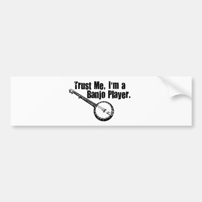 Banjo Player Bumper Sticker (Front)