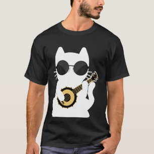 Banjo Player Cat Banjo Banjoist Banjo T-Shirt