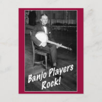 Banjo Players Rock Postcard