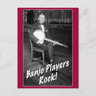 Banjo Players Rock Postcard