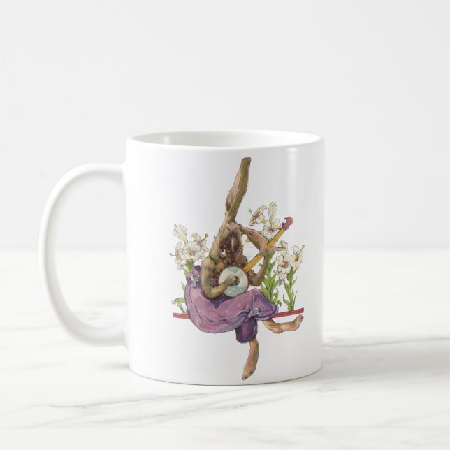 Banjo Playing Bunny Mug (Left)