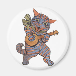 Banjo Playing Cat Magnet