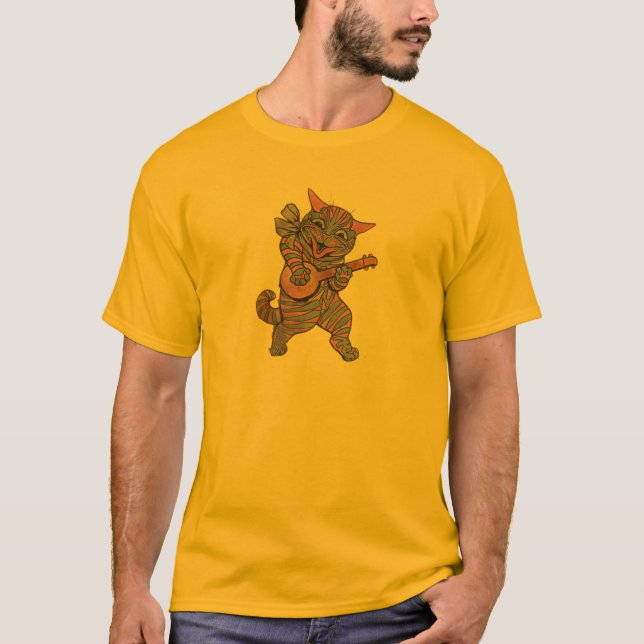 Banjo Playing Cat T-Shirt (Front)