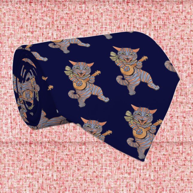 Banjo Playing Cat Tie (Creator Uploaded)