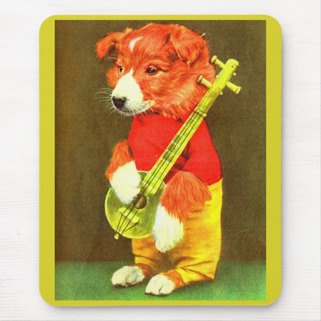 Banjo puppy mouse mat (Front)