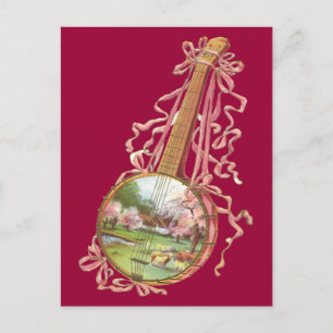 Banjo Ribbons Postcard