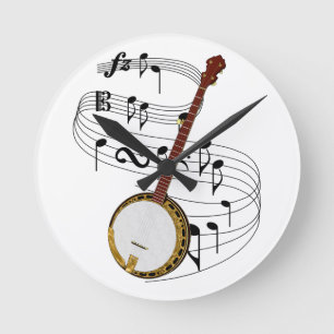 Banjo Round Clock