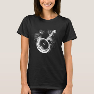 Banjo Sketch Stringed Instrument T-Shirt