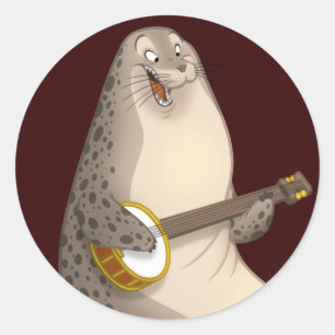 Banjo Strummin' Seal Stickers