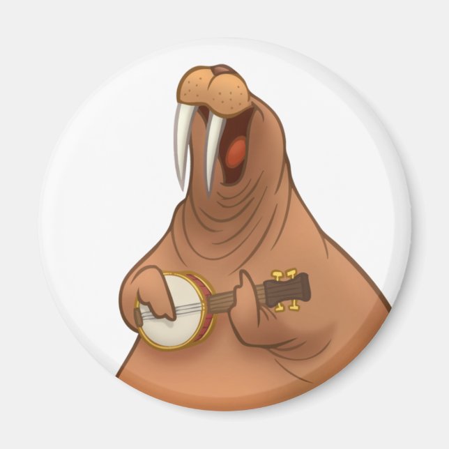 Banjo-Strummin' Walrus Magnet (Front)
