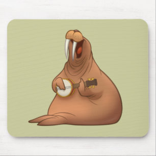 Banjo-Strummin' Walrus Mousepad