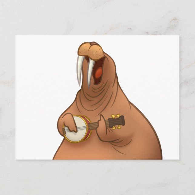 Banjo-Strummin' Walrus Postcards (Front)