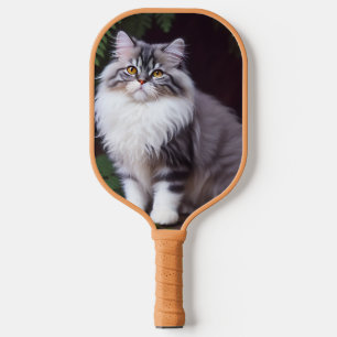 Banjo The Fluffy Grey And White Persian Pickleball Paddle