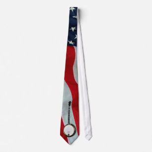 BANJO-TIE-AMERICAN FLAG TIE