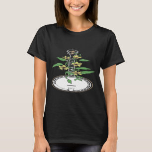 Banjo Vine Flowers Vintage Artistic Acoustic Music T-Shirt