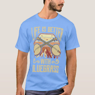 Banjo Vintage Retro Bluegrass Music Fans Banjo Pla T-Shirt