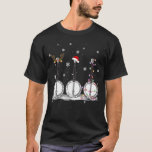 Banjo With Reindeer Horn Christmas Light Santa Hat T-Shirt<br><div class="desc">Banjo With Reindeer Horn Christmas Light Santa Hat In Snow</div>
