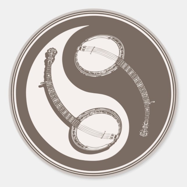 Banjo Yang Classic Round Sticker (Front)