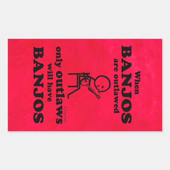 Banjos Outlawed Rectangular Sticker (Front)