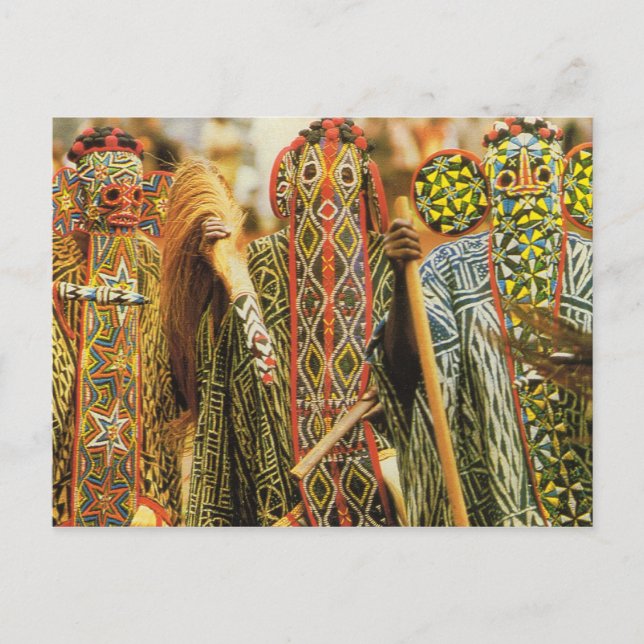 Banjouge dancers, Cameroon Postcard (Front)