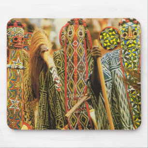 Banjouge Tribal dancers, Cameroon Mouse Mat