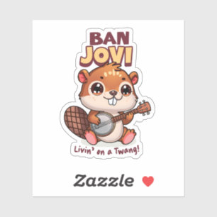 Banjovi Cute Beaver Playing Banjo