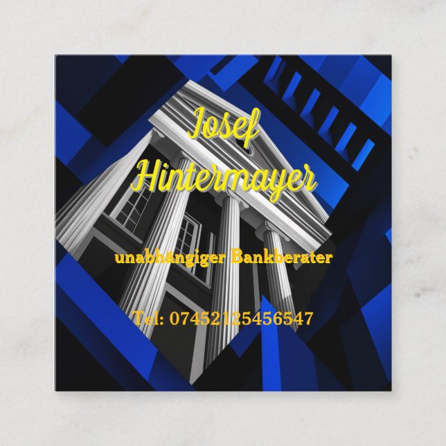 Bank advisor, bank clerkBusiness card (Front)