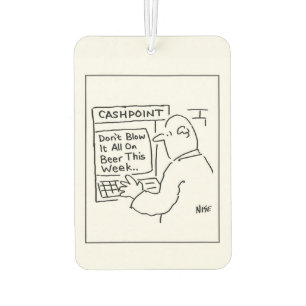 Bank ATM Advises Customer Not To Spend It On Beer Car Air Freshener