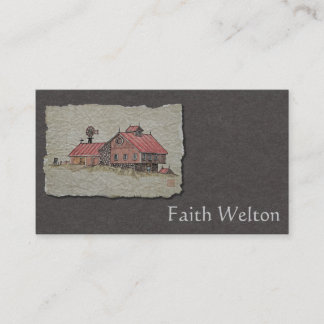 Bank Barn & Windmill Business Card