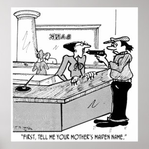 Bank Cartoon 2922 Poster