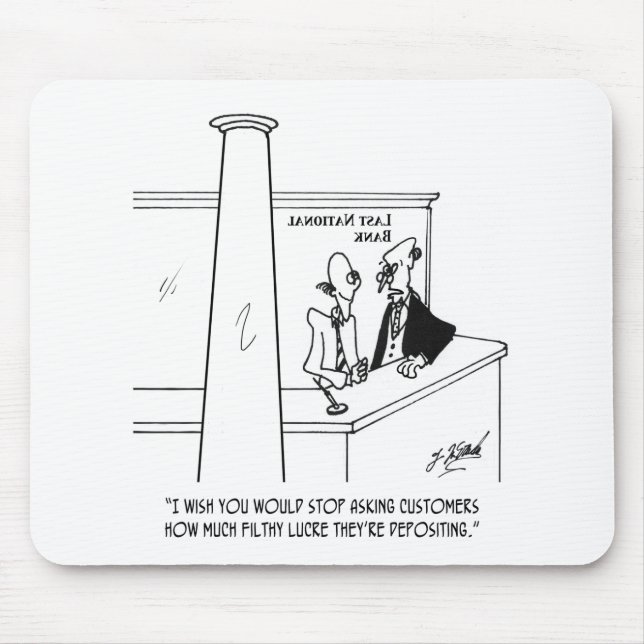 Bank Cartoon 3635 Mouse Mat (Front)