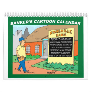 BANK / FINANCIAL / INVESTING gift cartoon calendar