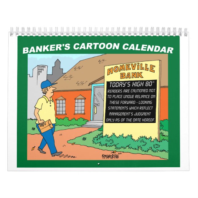 BANK / FINANCIAL / INVESTING gift cartoon calendar (Cover)