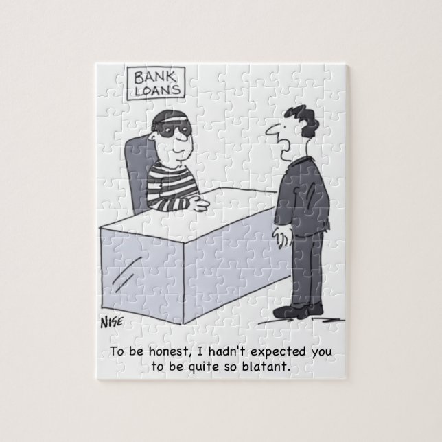 Bank Manager's Office Cartoon Jigsaw Puzzle (Vertical)