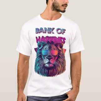 BANK OF HAPPINES Men's Basic T-Shirt | LION TSHIRT