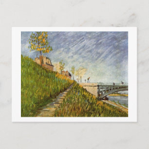 Bank of Seine, Pont de Clichy, Vincent van Gogh Postcard