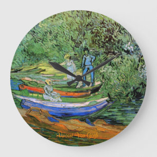 Bank of the Oise at Auvers by Van Gogh Wall Clock
