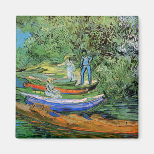 Bank of the Oise at Auvers by Vincent van Gogh Magnet