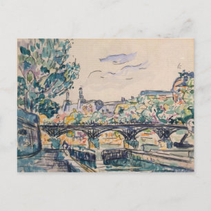 Bank of the Seine near the Pont des Arts Postcard