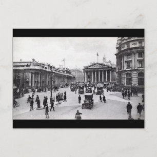 Bank & Royal Exchange, London Vintage Postcard