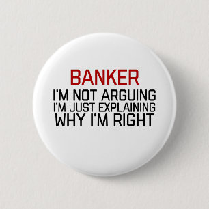 banker 6 cm round badge