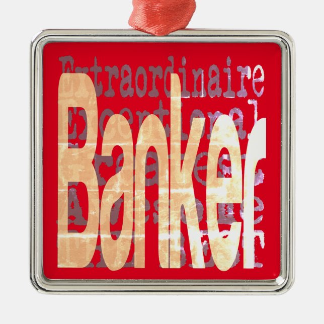 Banker Extraordinaire Metal Tree Decoration (Front)