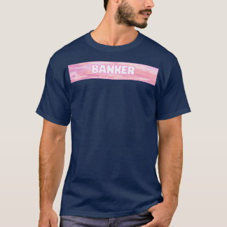 Banker Pink Sunset Label T-Shirt