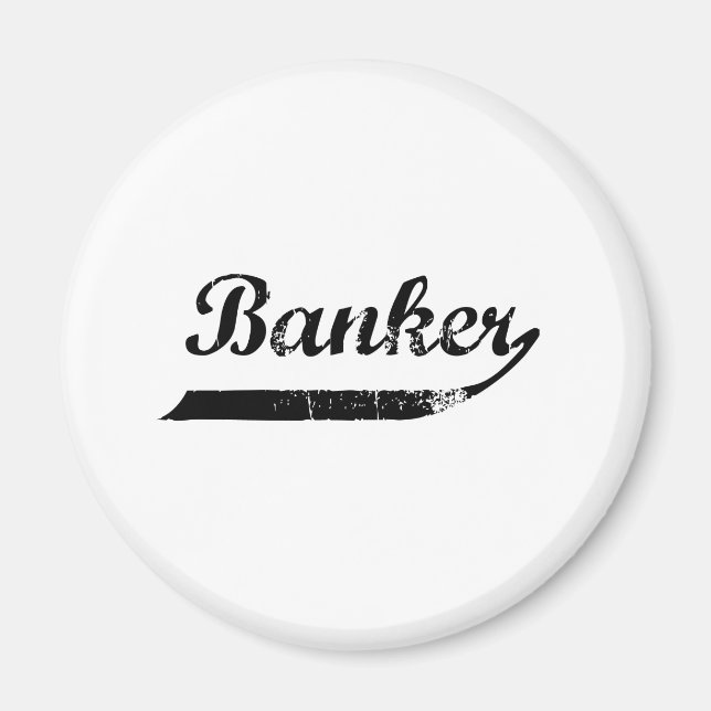 Banker typography magnet (Front)
