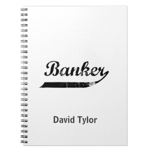 Banker typography notebook