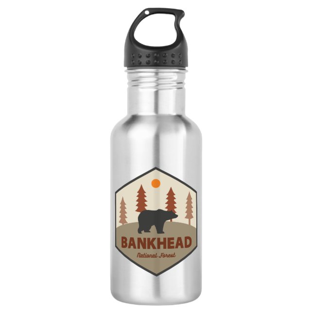 Bankhead National Forest Alabama Bear 532 Ml Water Bottle (Front)