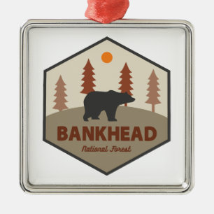 Bankhead National Forest Alabama Bear Metal Tree Decoration