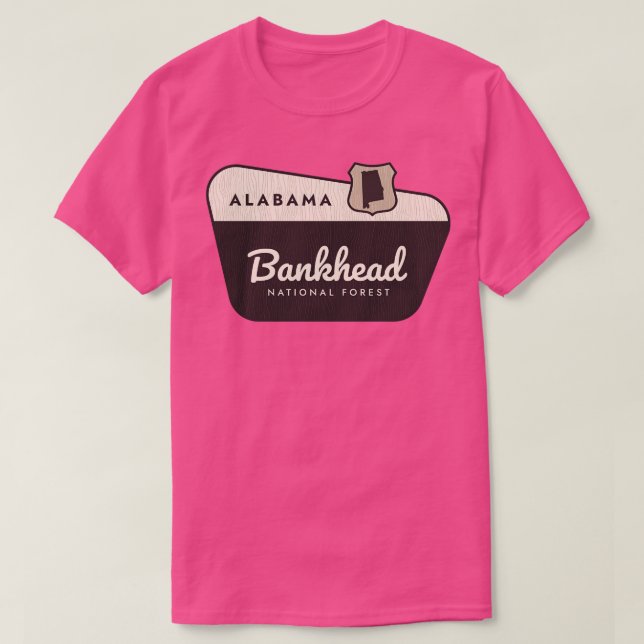 Bankhead National Forest Alabama Welcome Sign T-Shirt (Design Front)
