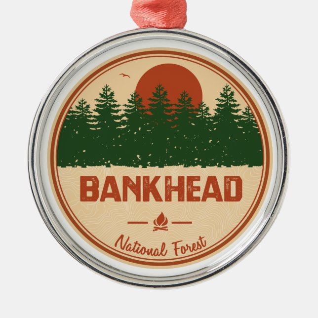Bankhead National Forest Metal Tree Decoration (Front)