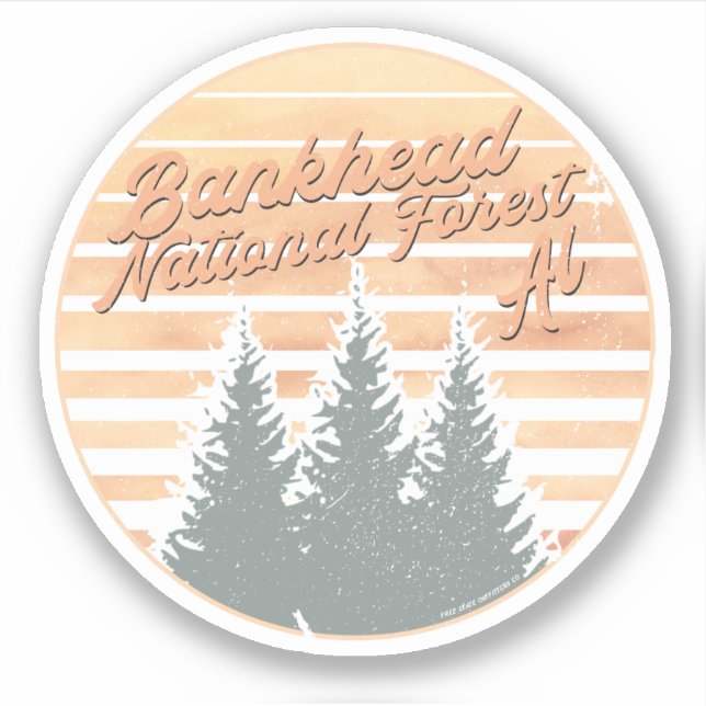 Bankhead National Forest Vintage Treeline Sticker (Front)
